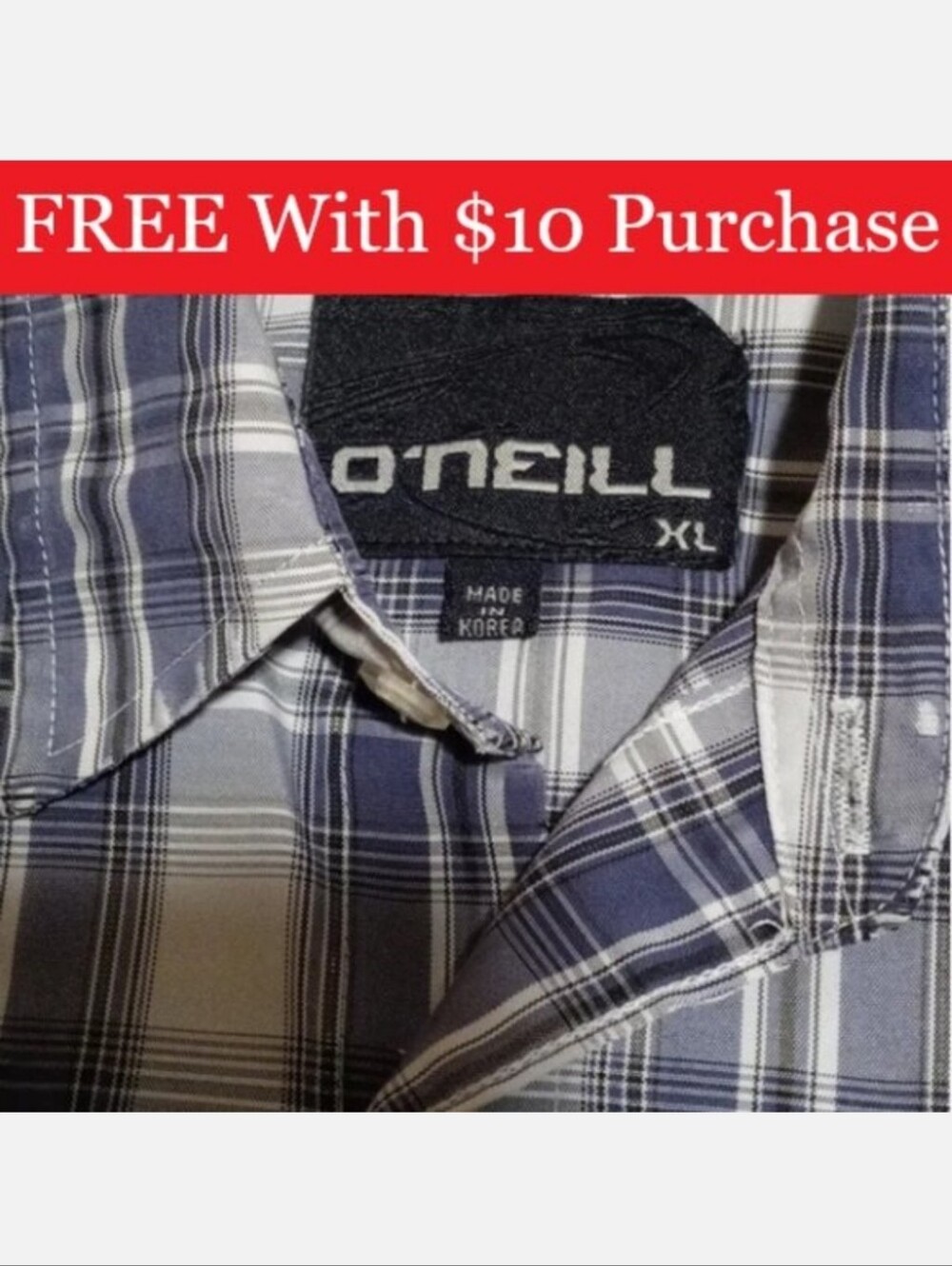 O'Neill Kids Children's Plaid Short Sleeve Surfer Shirt XL Large RED BANNER
